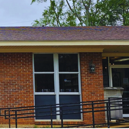 Sebastopol Public Library with red brick exterior.